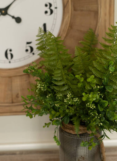 17" Mixed Fern & Boxwood Pick