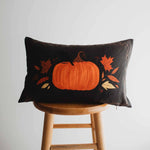 Dark Fall Pumpkin Lumbar Pillow