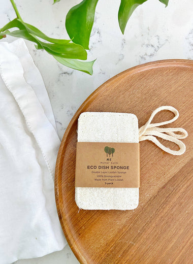Compostable Loofah Dish Sponge: Double Layer 3-Pack