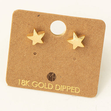 Mini Star Stud Earrings - Gold