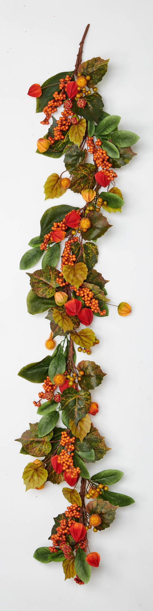 60" Green Leaves & Lantern Garland