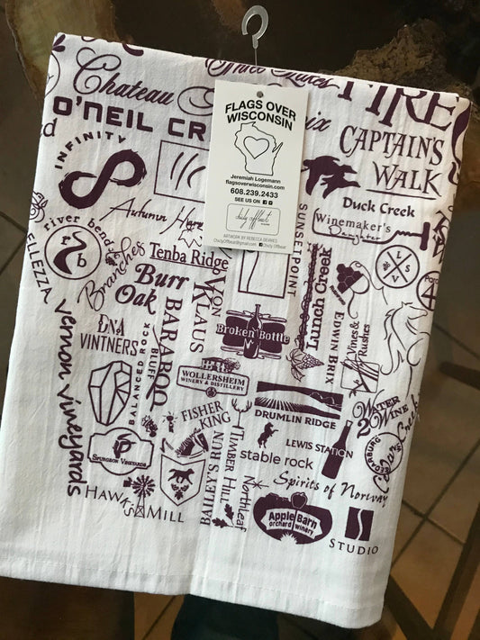 WOW (Wineries of Wisconsin) Tea Towel