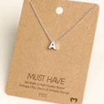 Initial A Pendant Necklace - Silver
