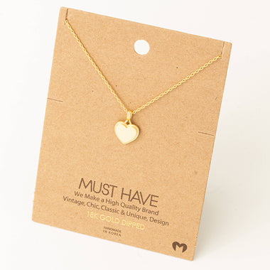 Mini Heart Pendant Necklace - Gold