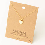 Mini Heart Pendant Necklace - Gold