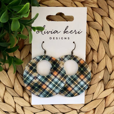 Charlotte - Harvest Plaid Earrings