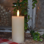 Cream Timered Realistic Flame LED Votive 2x6in