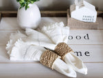 White Cotton Napkins with Embroidery