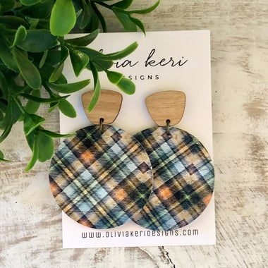 Everly - Harvest Plaid Earrings