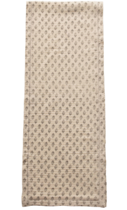 Cotton Table Runner with Printed Floral Pattern