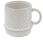 Stoneware Mug with Hobnail Pattern