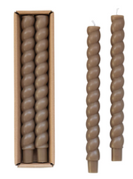 Set of 2 Unscented Twisted Taper Candles
