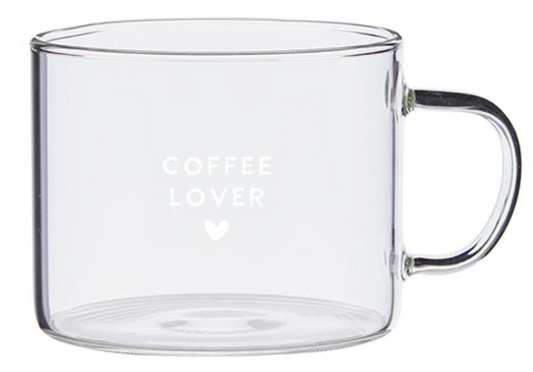 Large Glass Mug - Coffee Lover
