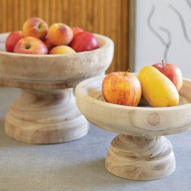 Turned Wood Compote Bowls