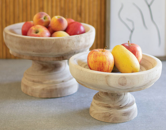 Turned Wood Compote Bowls