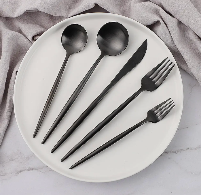 Flatware Set (Matte Black) - 20 piece set/serves 4