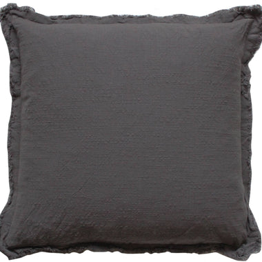 26x26 Fringe Pillow - Dark Gray