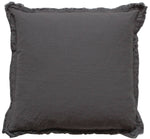 26x26 Fringe Pillow - Dark Gray