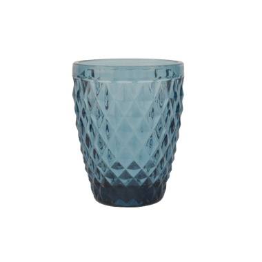 Diamond-Patterned Glass Cup