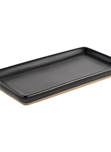 Stoneware Tray - Matte Black