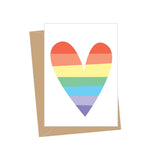 Mini Love Rainbow Heart, Folded Enclosure Card