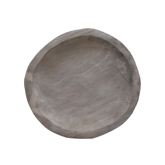 Decorative Wood Tray with Grey Wash