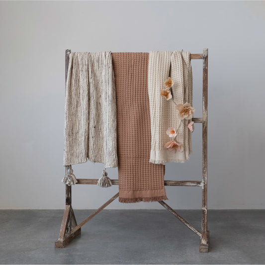 Throw - Waffle Weave with Fringe