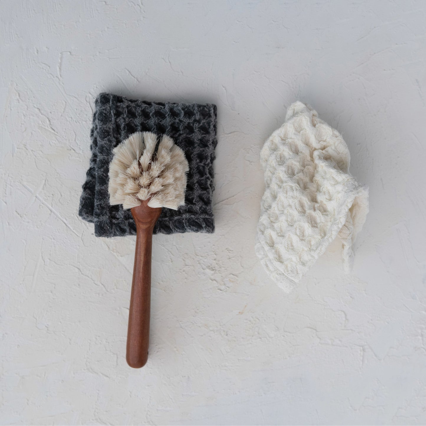 Cotton Waffle Weave Dishcloths with Loop - Set of 2