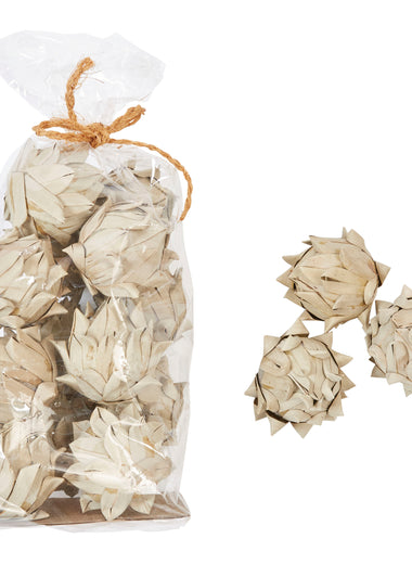 Handmade Dried Palm Leaf Artichokes in Bag