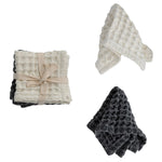 Cotton Waffle Weave Dishcloths with Loop - Set of 2